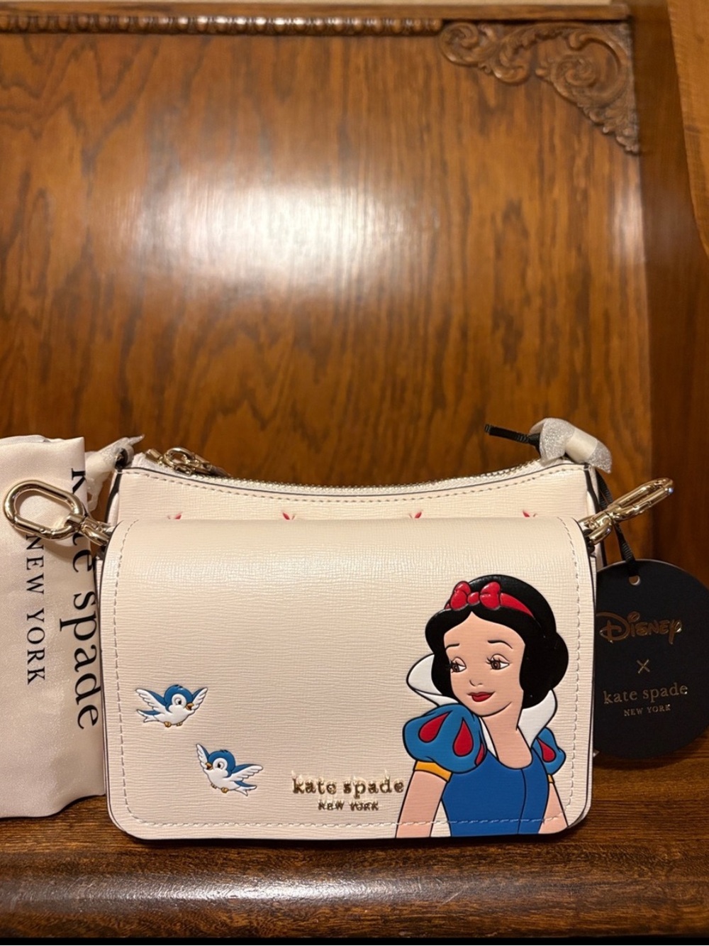 NWT-Disney x Kate Spade New York-Snow White 🍎 Double Up Crossbody Bag-$328
